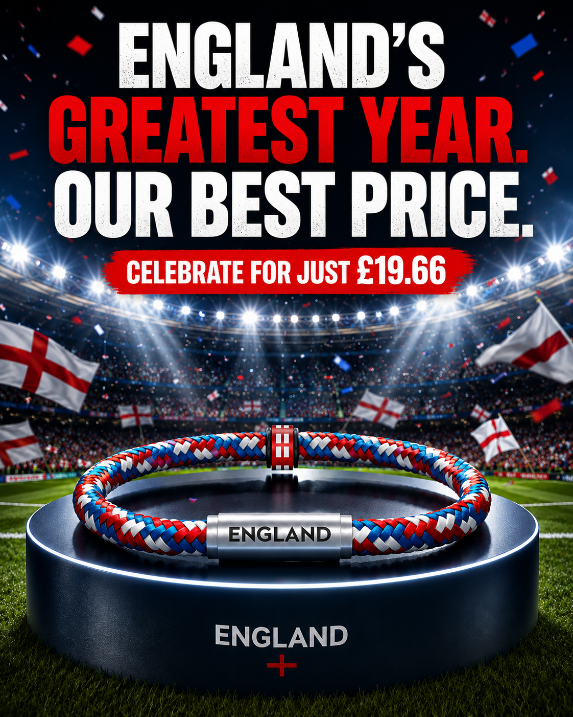 St George's Cross Notch & England Bracelet