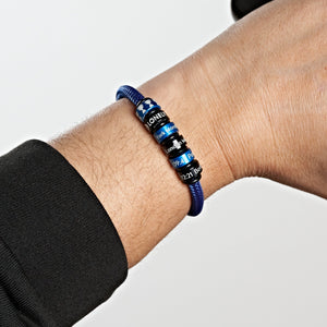 LIMITED EDITION Sustainable OceanYarn NOTCH Bracelet - Orca with Apple Clasp