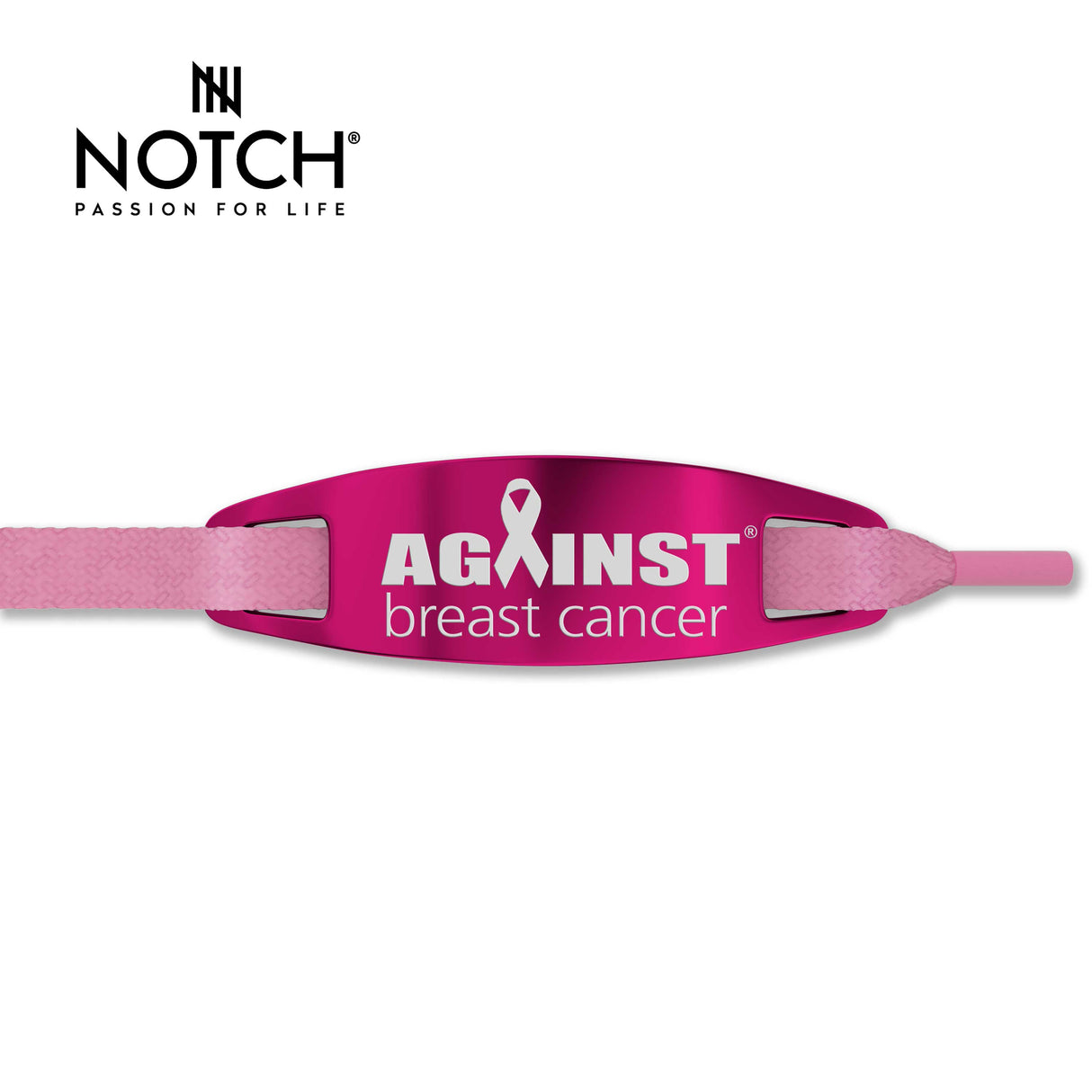 Against Breast Cancer NOTCH Lace Tag