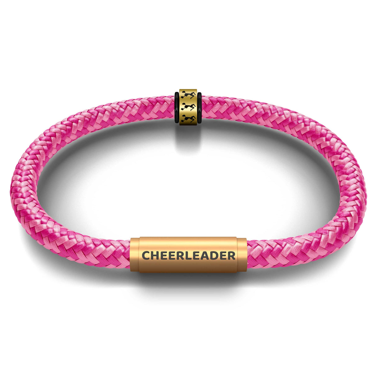 High-V Jump Notch & Cheerleader Bracelet (Candy Floss with Brass Clasp)