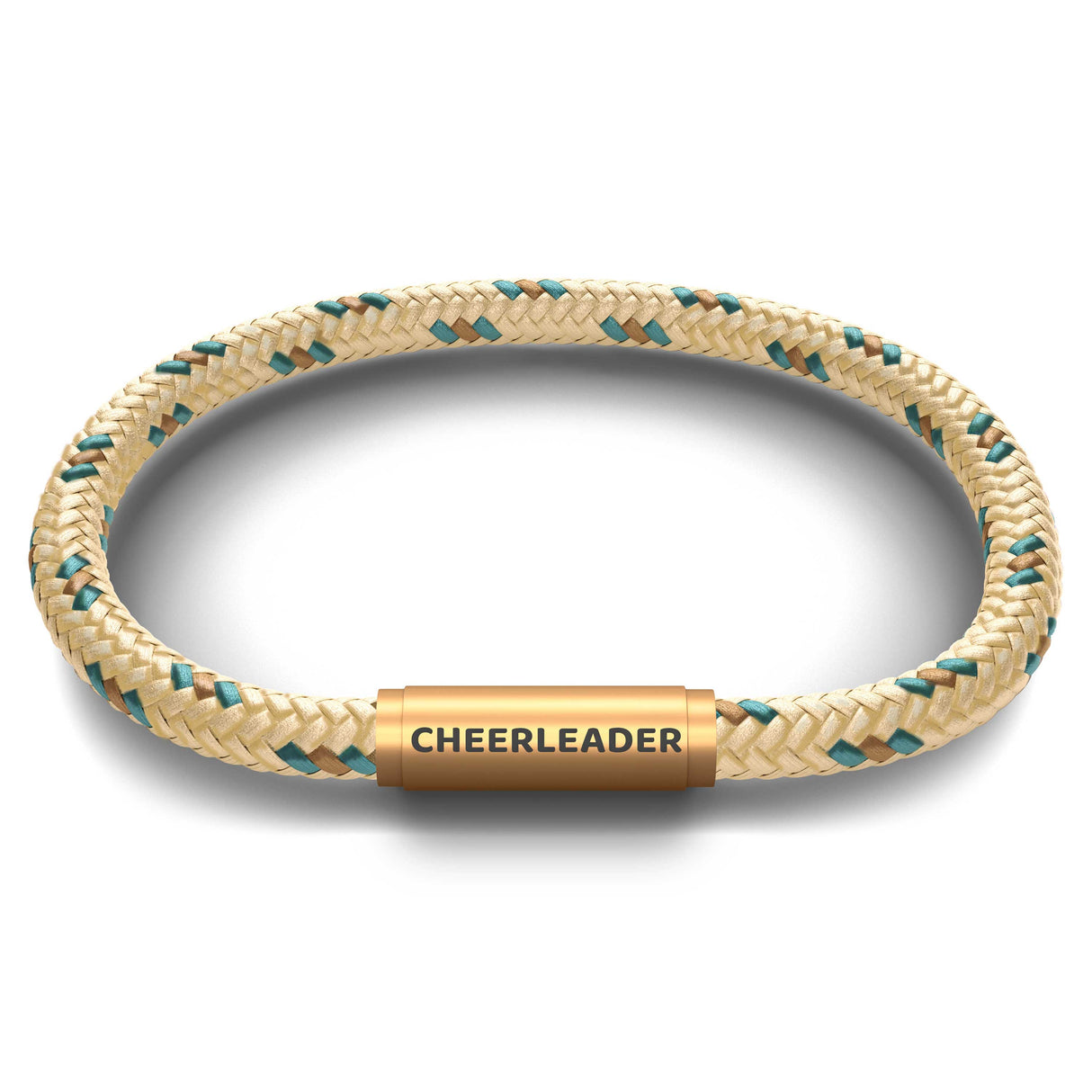 CHEERLEADER NOTCH Bracelet (Creme de la Creme with Brass Clasp)