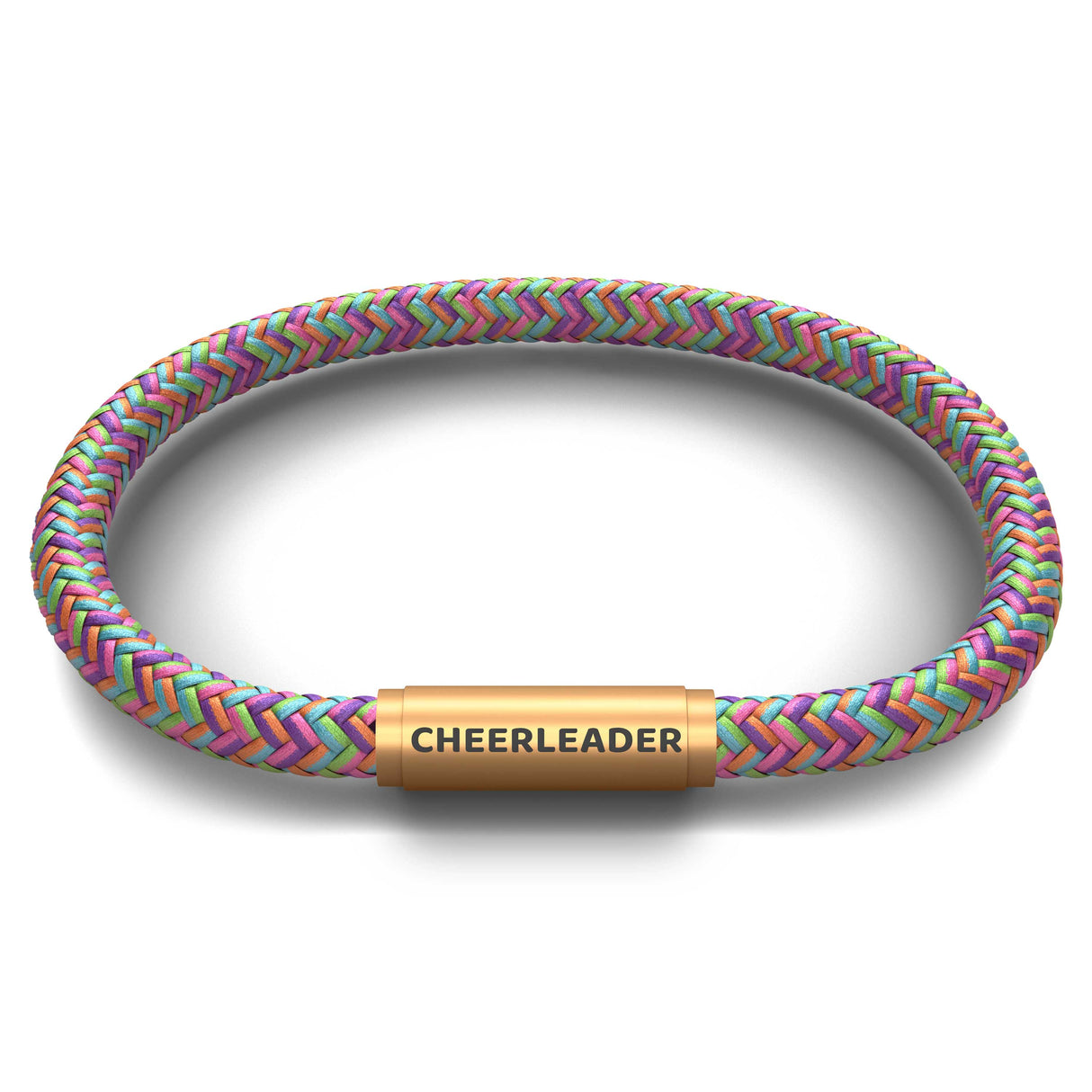 CHEERLEADER NOTCH Bracelet (Summer Rainbow with Brass Clasp)