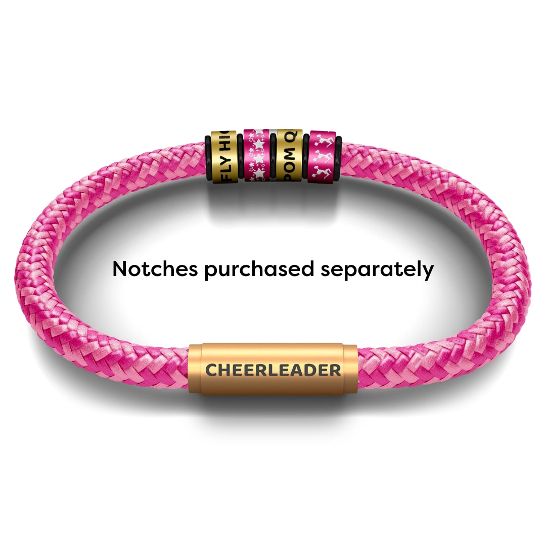 CHEERLEADER NOTCH Bracelet (Candy Floss with Brass Clasp)