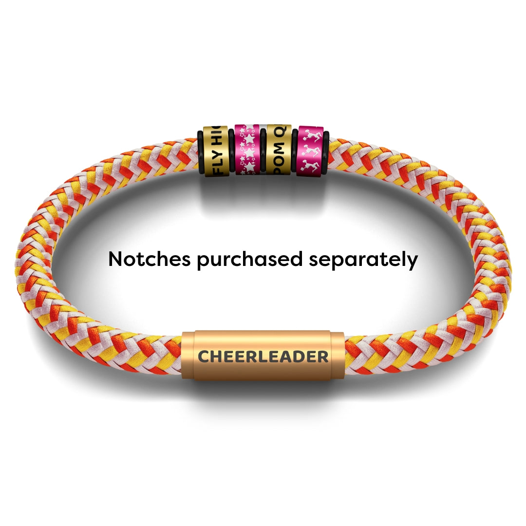 CHEERLEADER NOTCH Bracelet (Peach Melba with Brass Clasp)