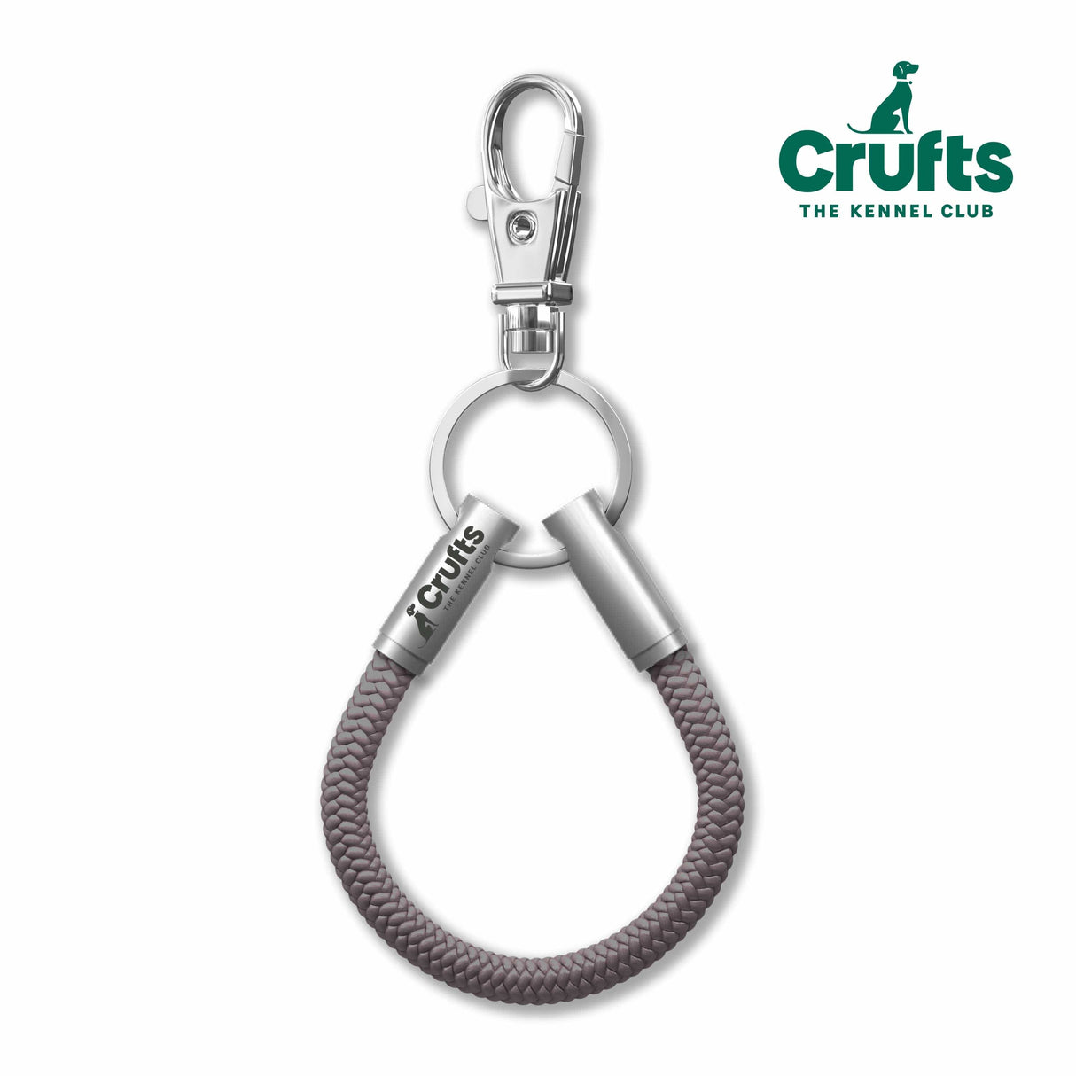 Official Crufts Grey Cord NOTCH Loop with stainless steel ends