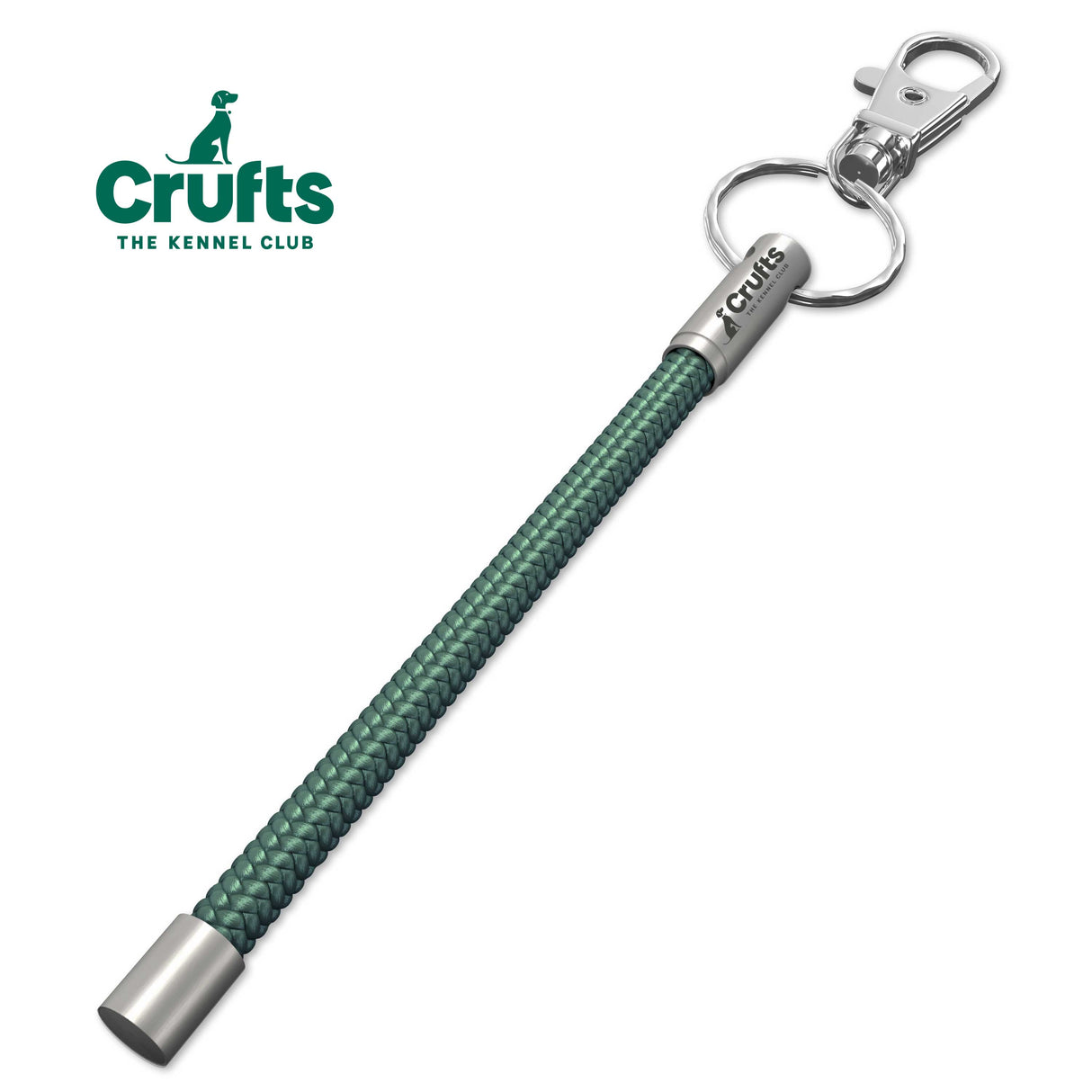 Official Crufts Green Cord NOTCH Tale with stainless steel ends