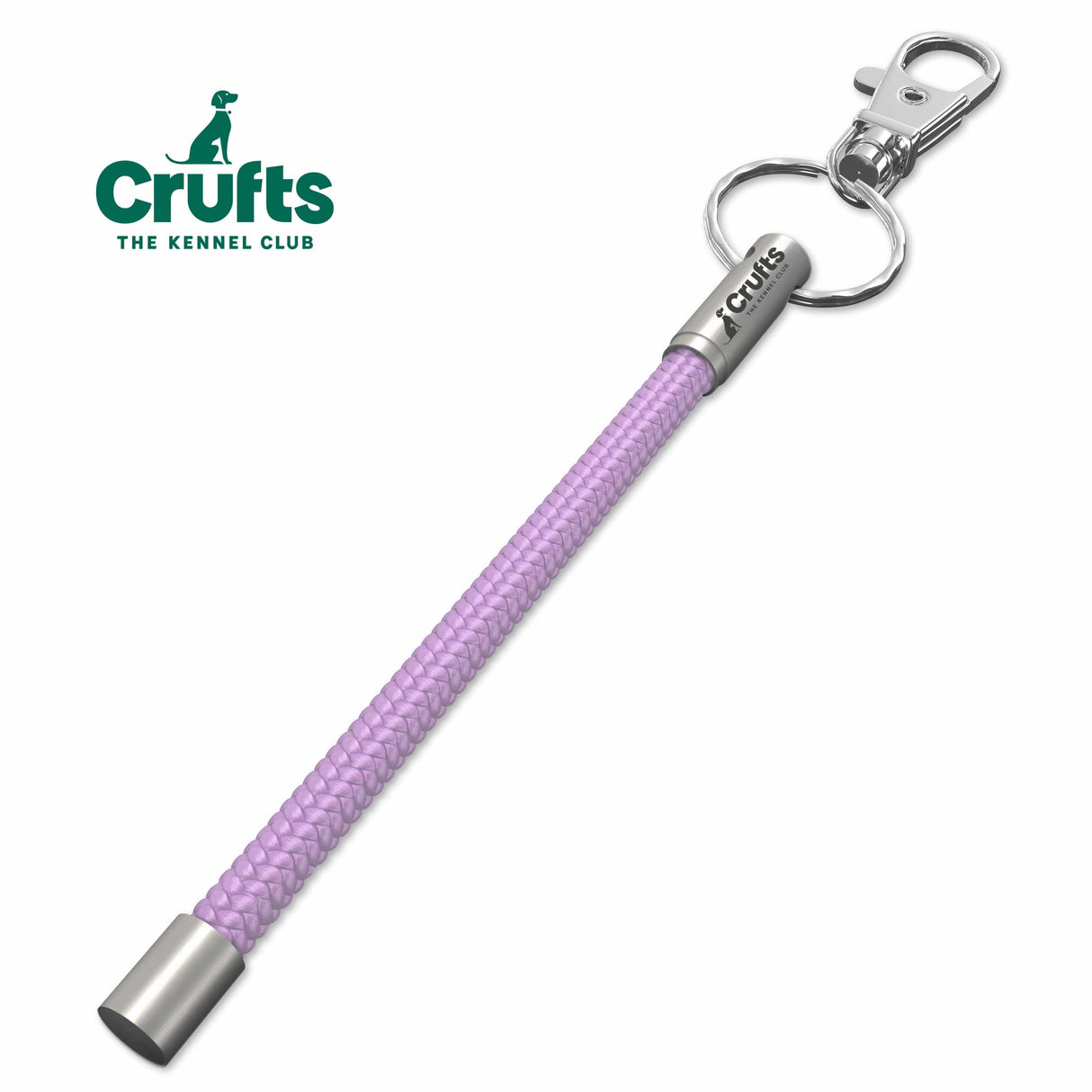 Official Crufts Lilac Cord NOTCH Tale with stainless steel ends