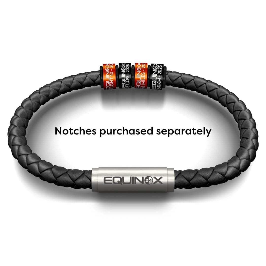 EQUINOX24 NOTCH Bracelet (Premium Black Leather)