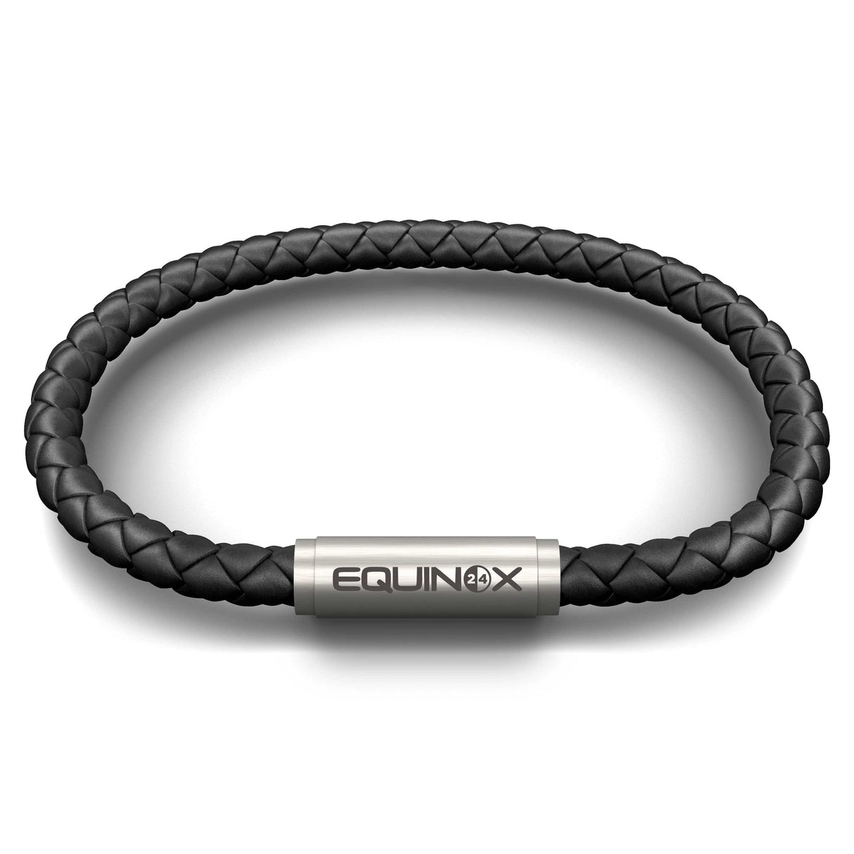 EQUINOX24 NOTCH Bracelet (Premium Black Leather)