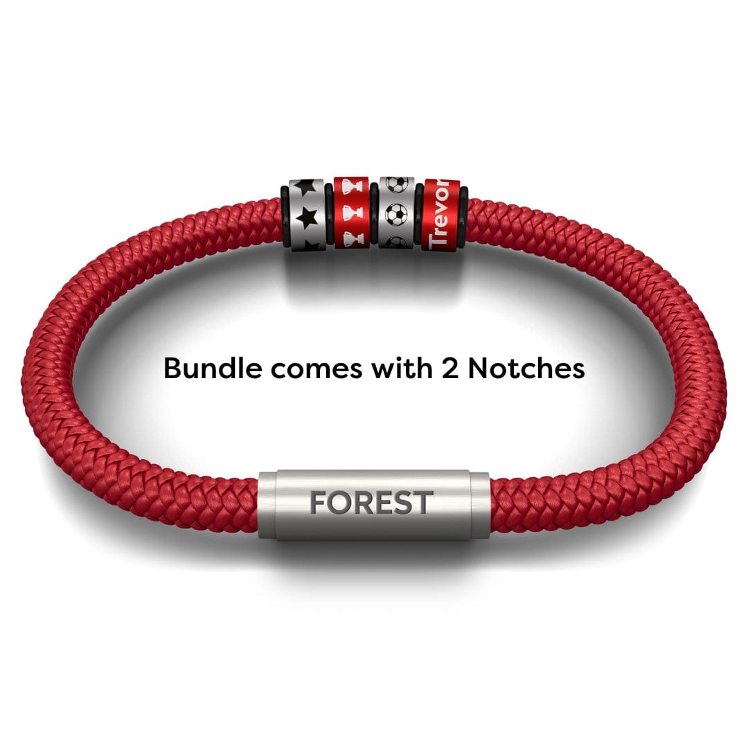 CREATE A FOOTBALL CLUB BRACELET PLUS TWO NOTCH CHARMS