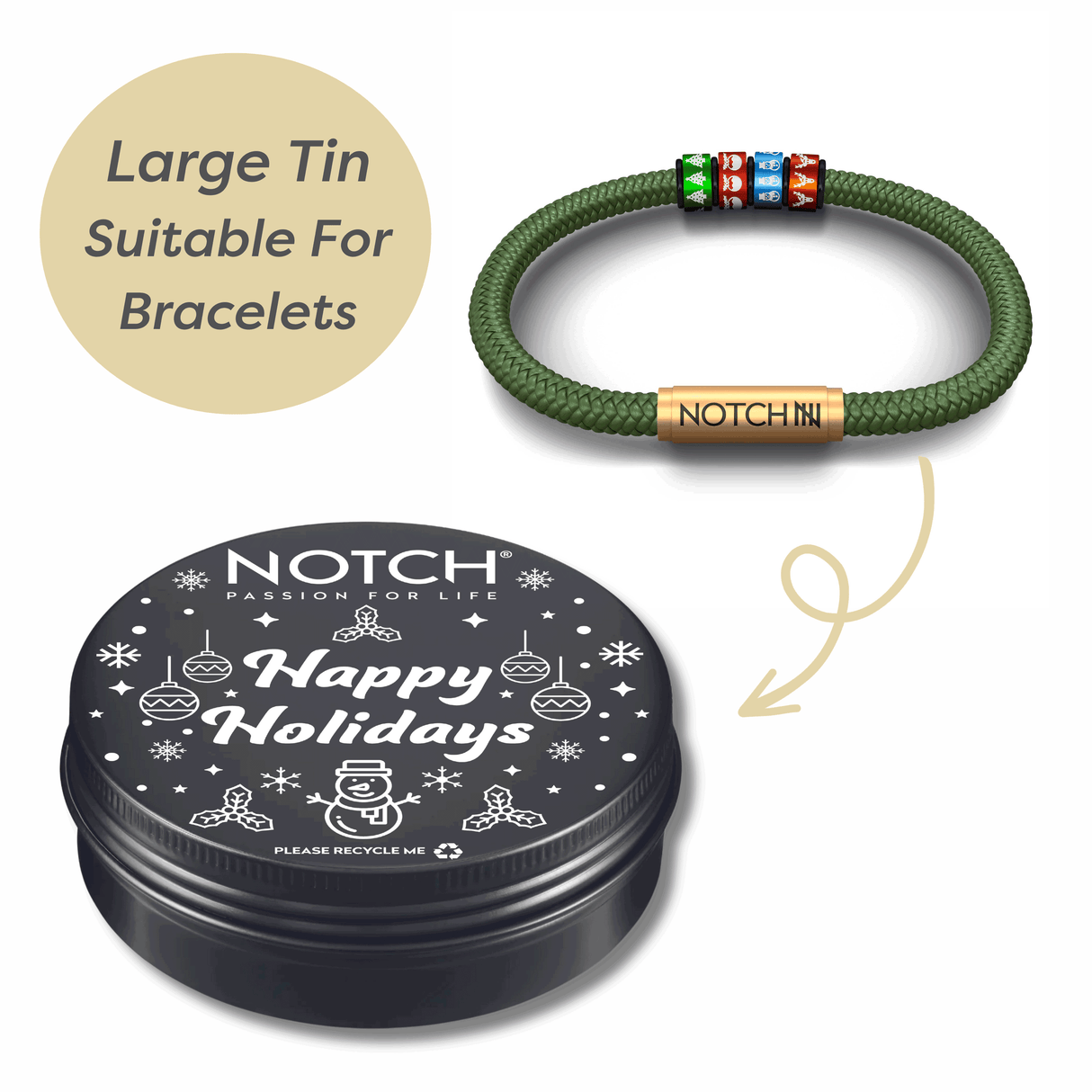 Large Happy Holidays Tin