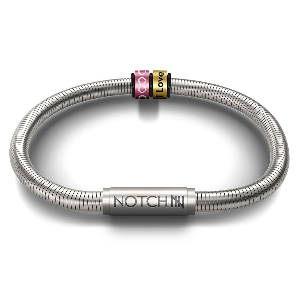 Infinity Signature Bracelet With Stainless Steel Clasp