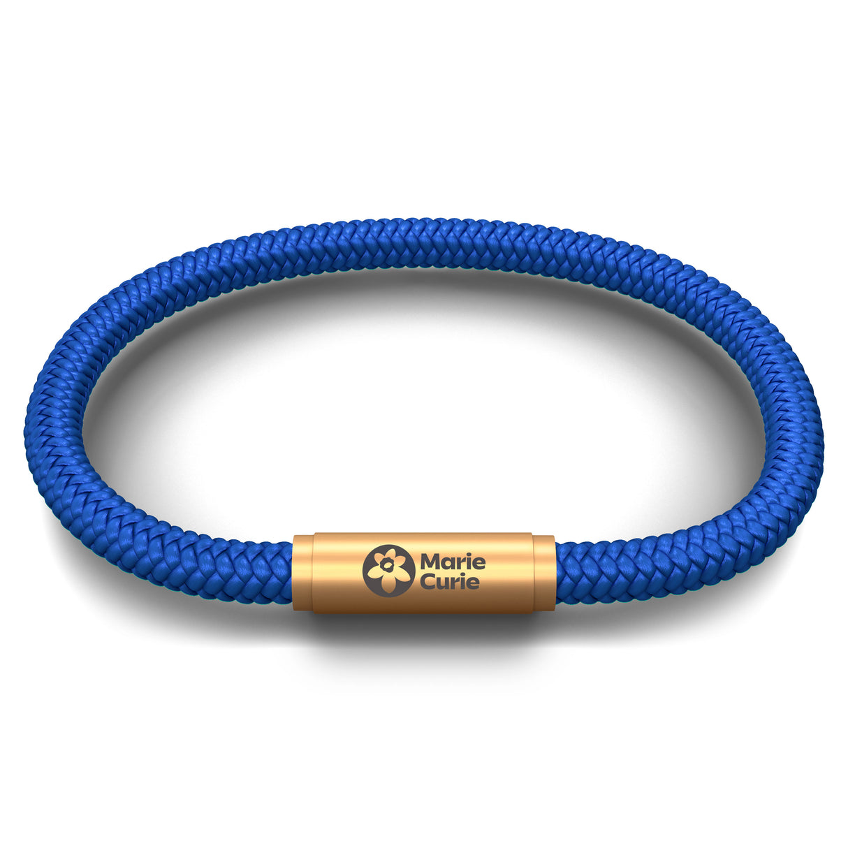 MARIE CURIE NOTCH BRACELET (BLUE WITH BRASS CLASP)