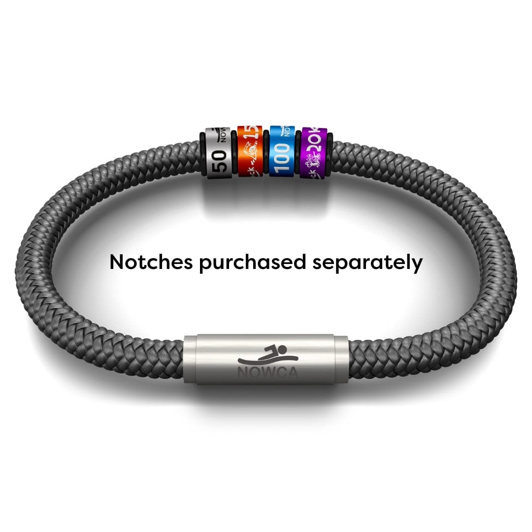 OCEANYARN NOWCA NOTCH BRACELET - ORCA WITH STAINLESS STEEL CLASP