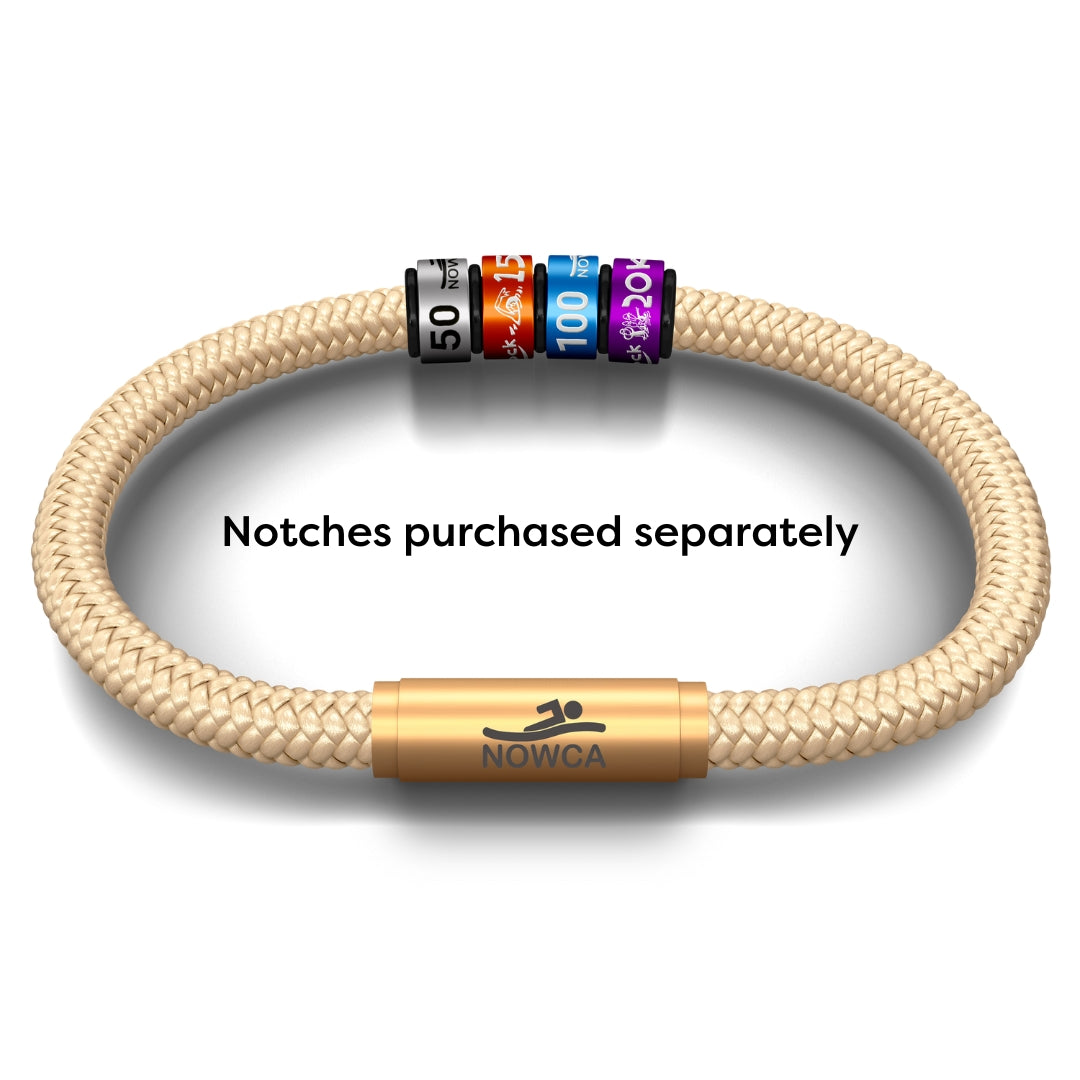 OCEANYARN NOWCA NOTCH BRACELET - SAND WITH BRASS CLASP