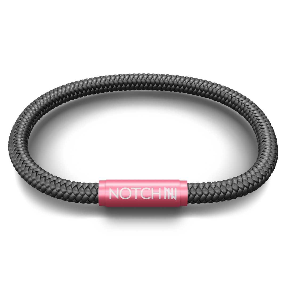 Sustainable OceanYarn NOTCH Bracelet - Orca with Pink Clasp