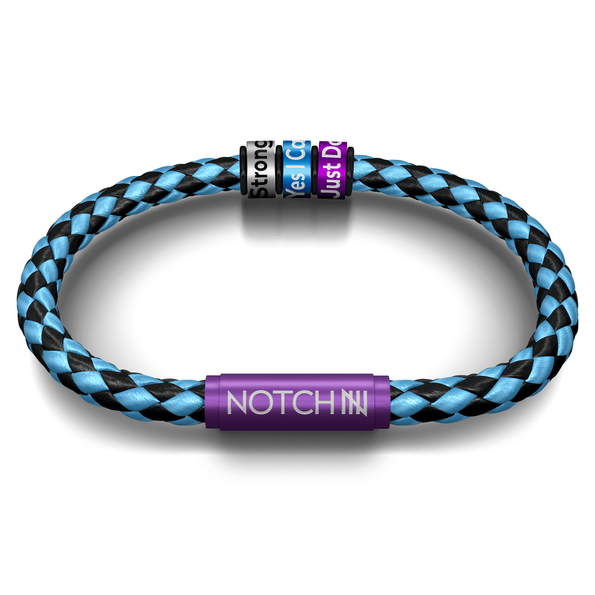 Stronger Life Cord NOTCH Bracelet with Three Personalised NOTCH Charms