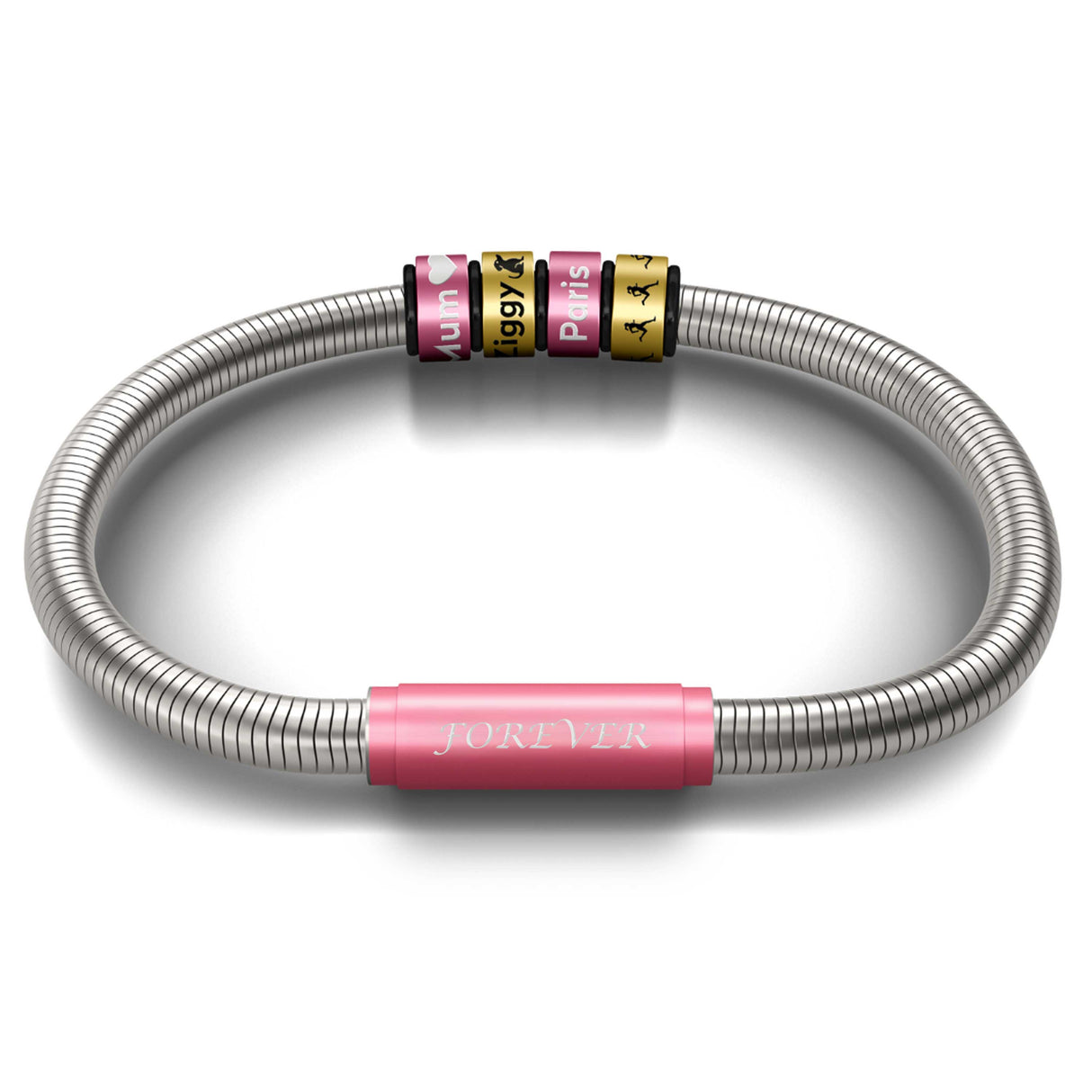 Pink Together Notch & Special Edition Forever Bracelet - Signature with Pink Clasp