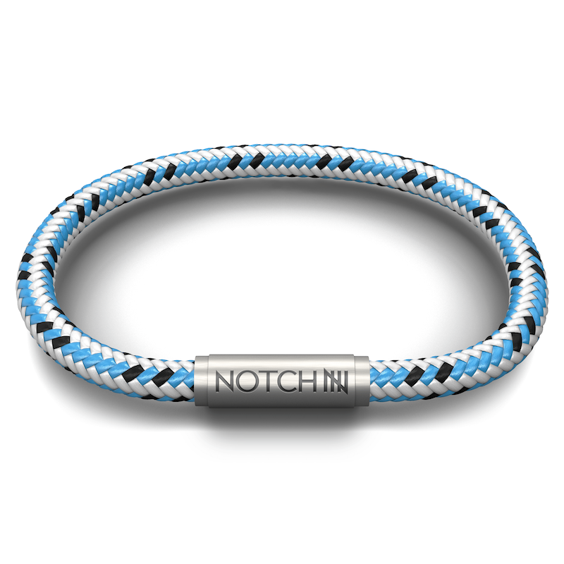 Limited Edition Silver Blue Cord NOTCH Bracelet