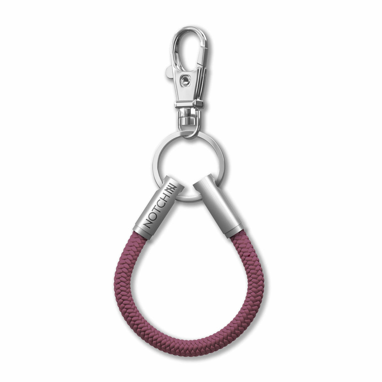 Solid Plum Cord NOTCH Loop with stainless steel ends