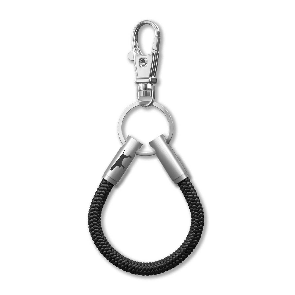 The Pointer Club Solid Black Cord NOTCH Loop with stainless steel ends