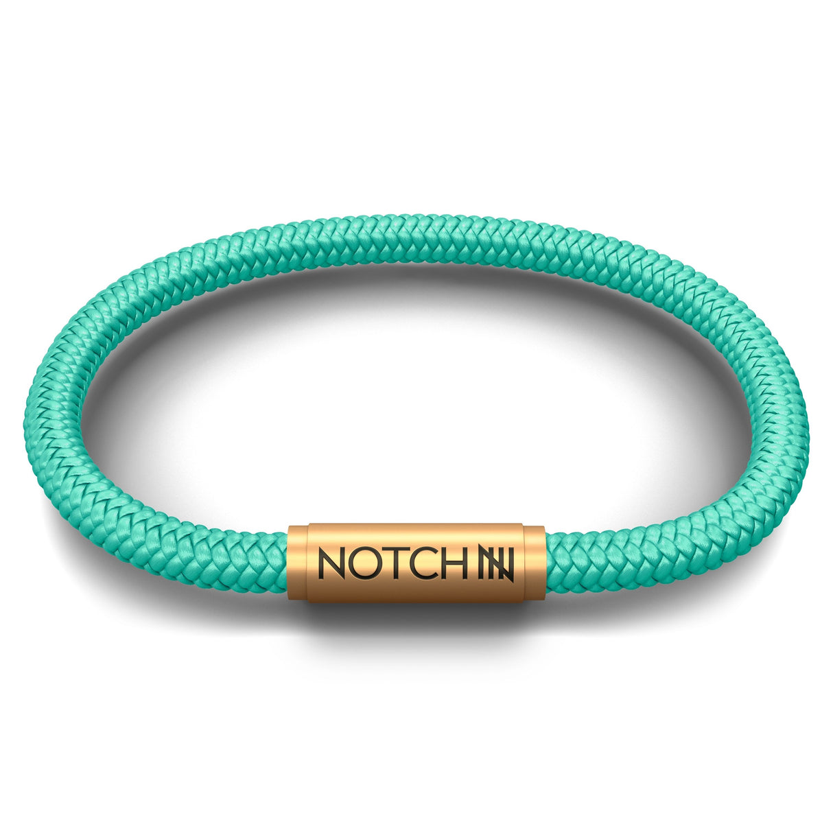 Mint Cord with Brass Clasp NOTCH Bracelet