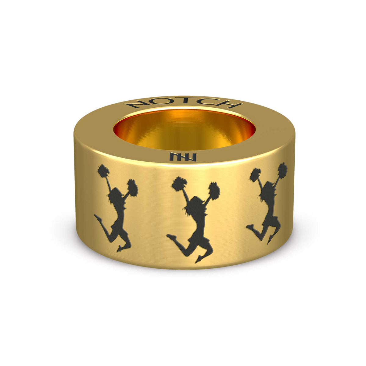 High-V Jump Notch & Cheerleader Bracelet (Peach Melba with Brass Clasp)