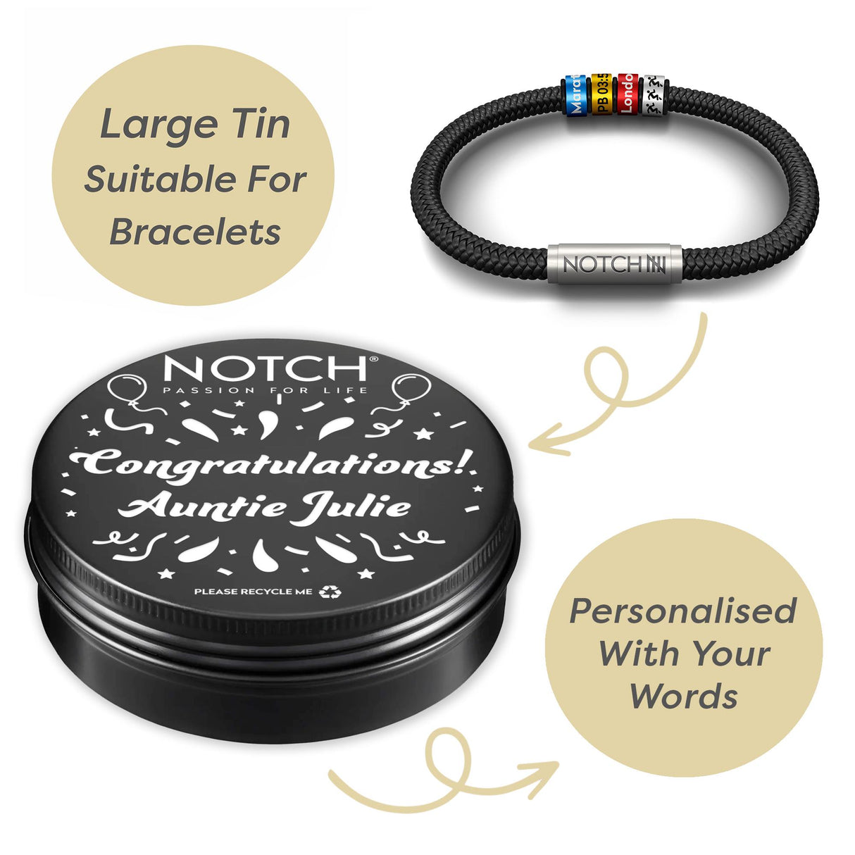 Large Congratulations Tin - Personalised