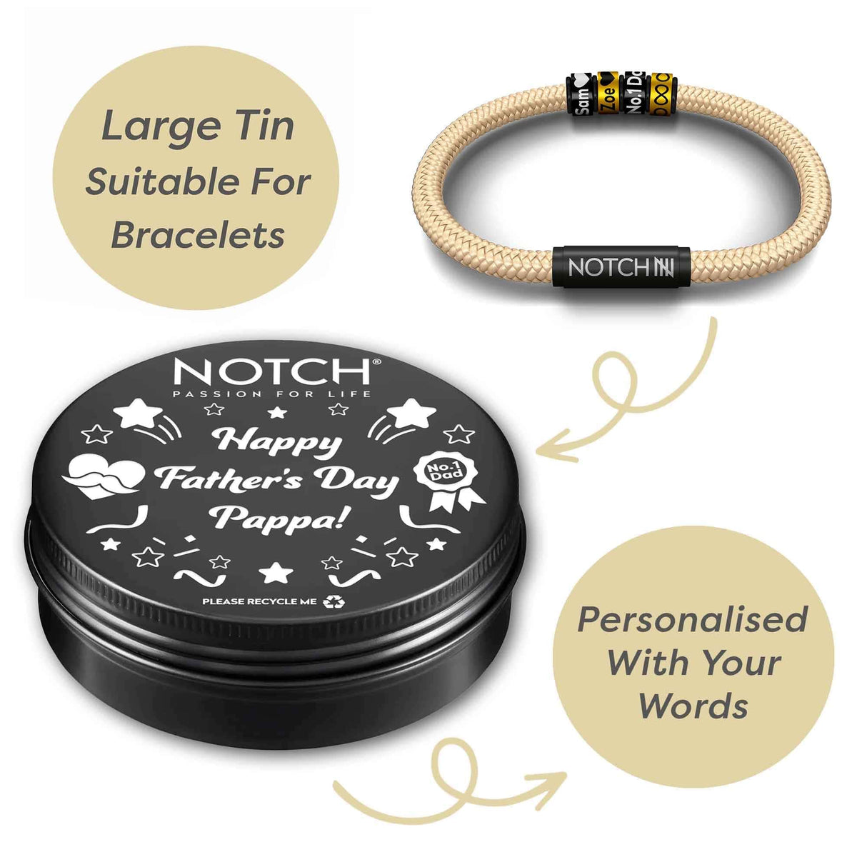 Large Happy Father's Day Tin - Personalised