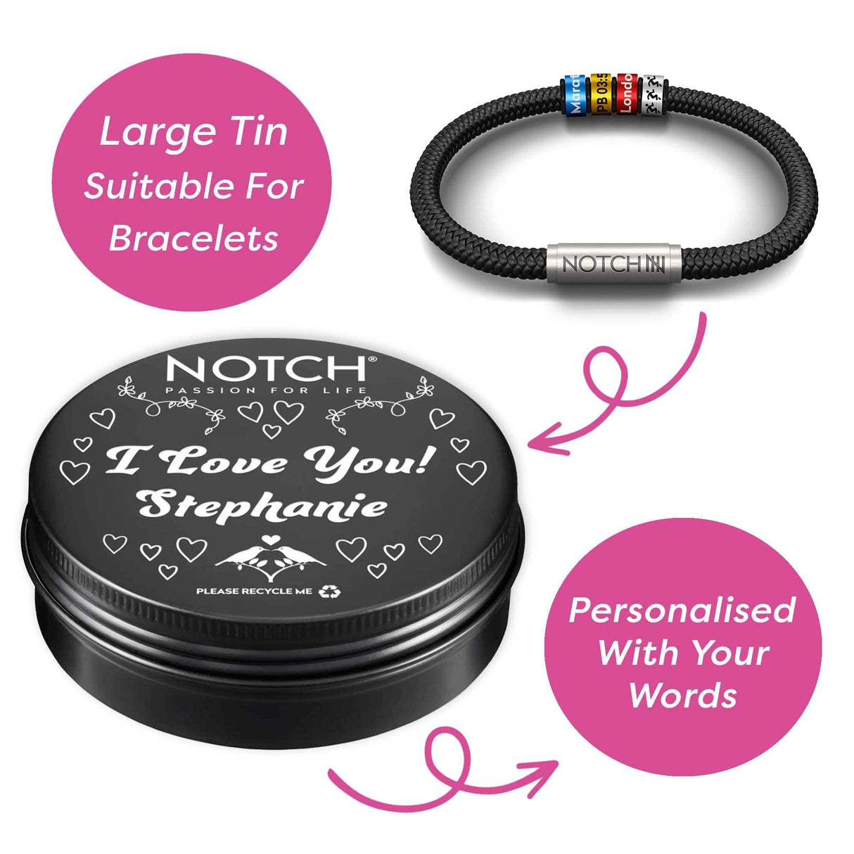 Large I Love You Tin - Personalised