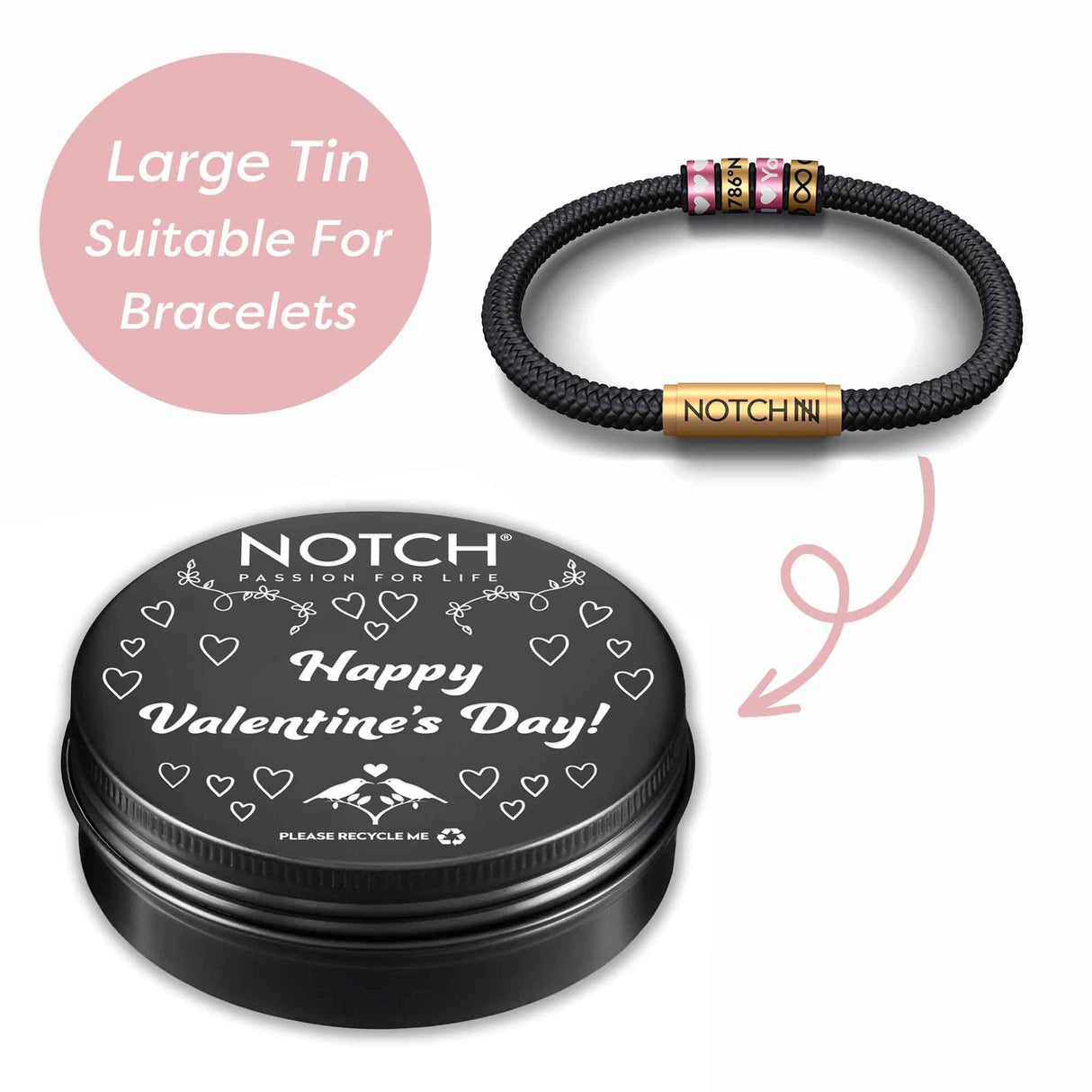 Large Happy Valentine's Day Tin