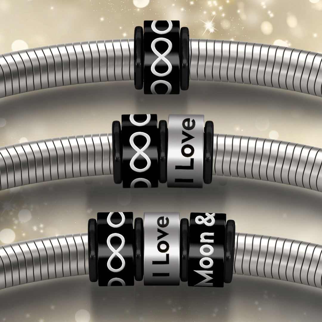 Infinity Signature Bracelet with Black Clasp