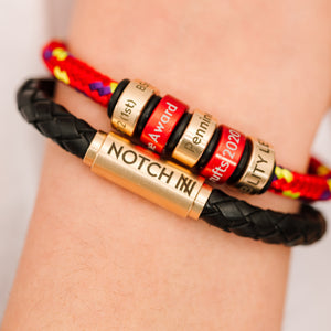 Stronger Life Cord NOTCH Bracelet with Three Personalised NOTCH Charms
