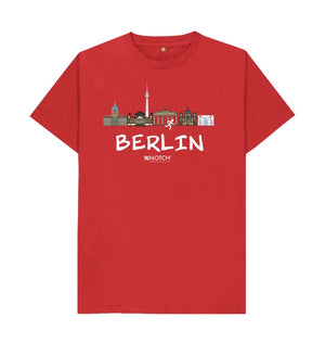 Red Berlin 26.2 White Text Men's T-Shirt