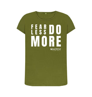 Moss Green Women's Fearless Do More Notch T-Shirt