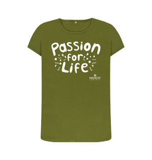 Moss Green Women's Bubble Passion for Life T-Shirt