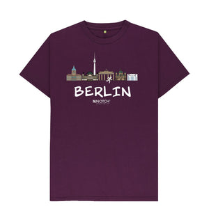 Purple Berlin 26.2 White Text Men's T-Shirt