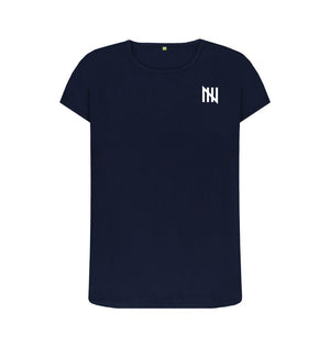 Navy Blue Women's Notch Gate T-Shirt