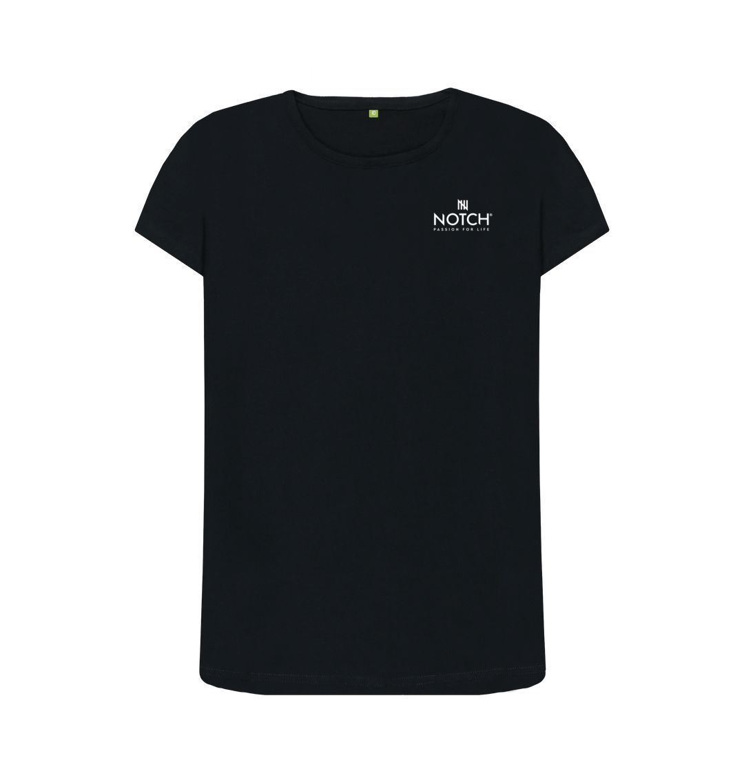 Black Women's Small Notch Logo T-Shirt