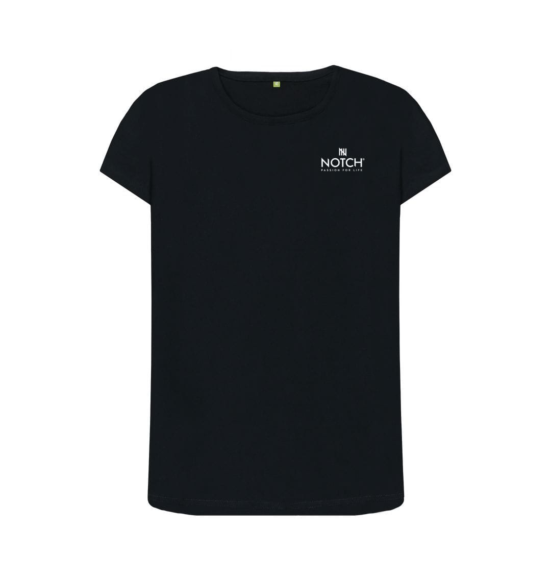 Black Women's Small Notch Logo T-Shirt