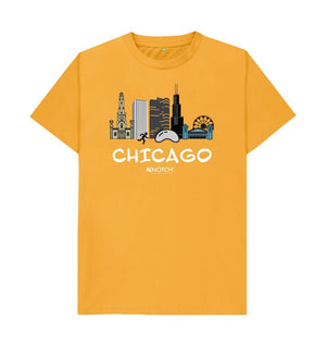Mustard Chicago 26.2 White Text Men's T-Shirt
