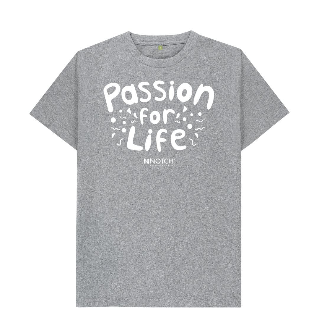 Athletic Grey Men's White Bubble Passion For Life T-Shirt