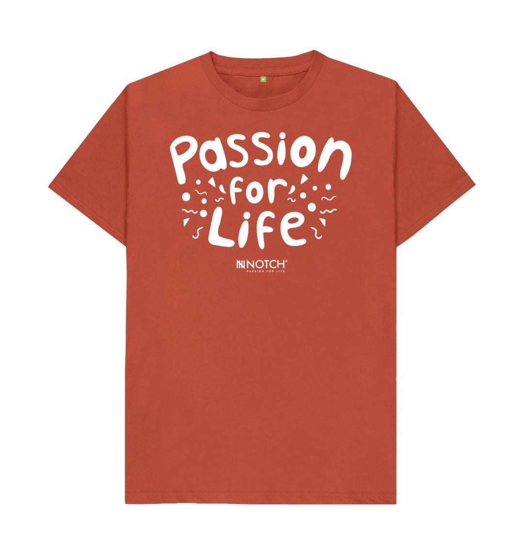 Rust Men's White Bubble Passion For Life T-Shirt