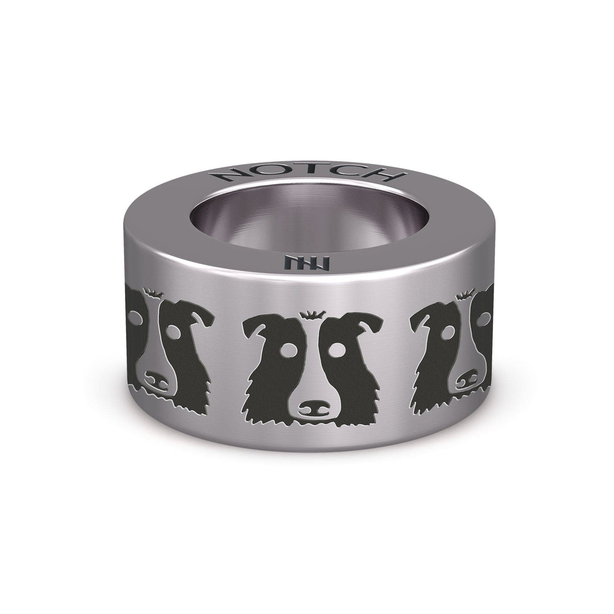 Border Collie Face NOTCH Charm