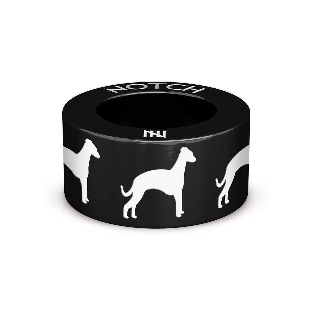 Whippet with Tail NOTCH Charm