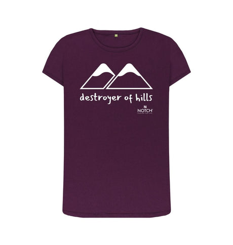 Purple women's Destroyer of Hills T-Shirt