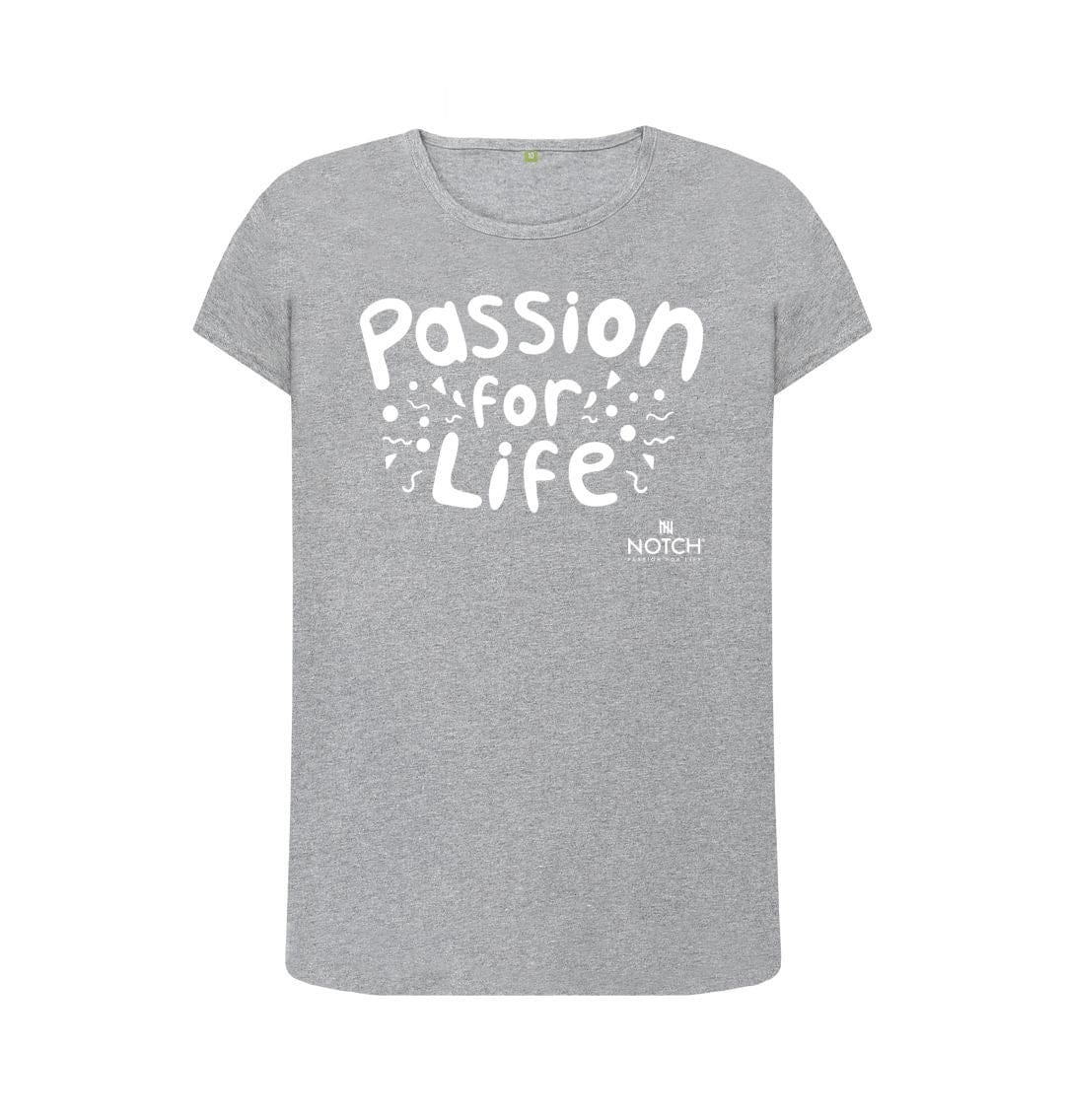 Athletic Grey Women's Bubble Passion for Life T-Shirt
