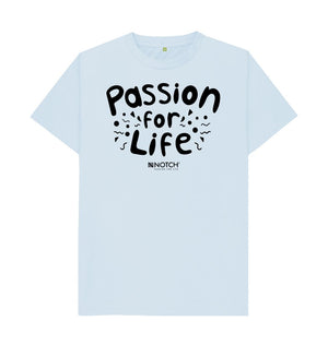 Sky Blue Men's Bubble Passion For Life T-Shirt