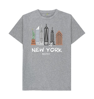 Athletic Grey New York 26.2 White Men's T-Shirt