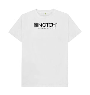 White Men's Notch Logo White T-Shirt